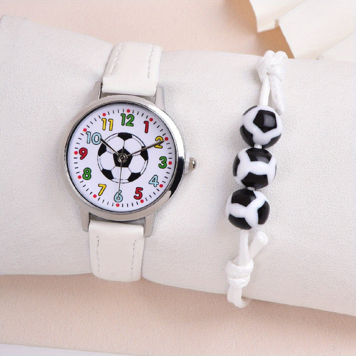 Kids Boys Football Watch Bracelet Set