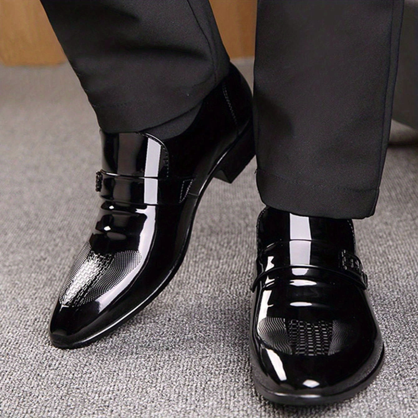 Men's Pointed Toe Formal Slip On Shoes for Business