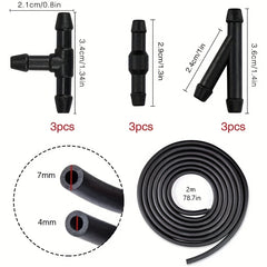Car Windshield Washer Rubber Hose Wiper Nozzle Water Pipe Joint