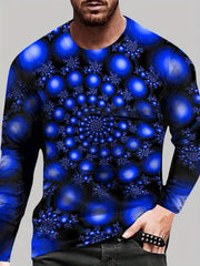 3D Pattern Print Men's Graphic Long Sleeves T-shirt Spring Autumn Tops