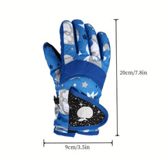 Winter Kids Waterproof Thick Warm Gloves for Outdoor Activities