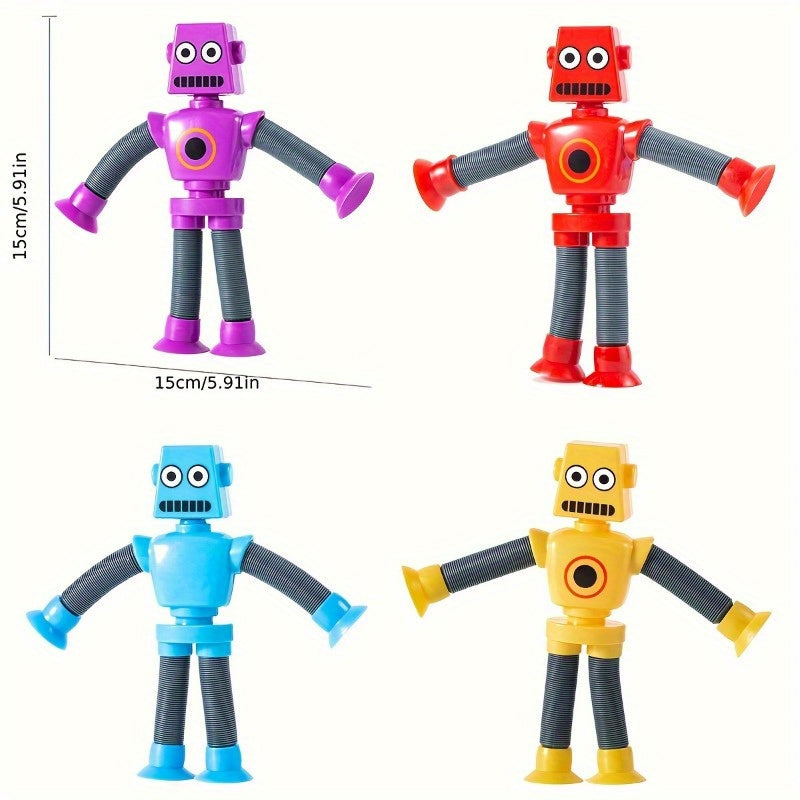 FlexiFun Retractable Robot Toy Pack - Halloween & Christmas Gift