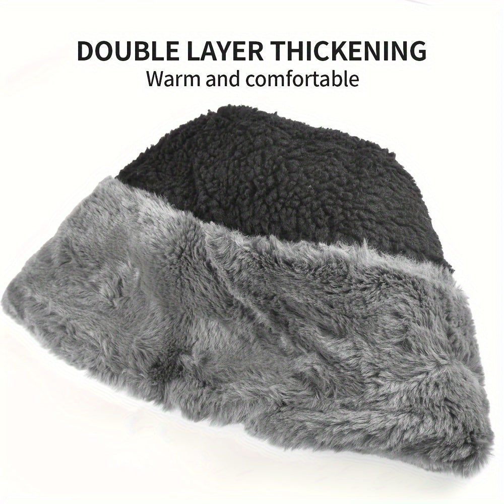 Winter Plush Brim Hat Thickened Warm Keeping Hat Coldproof & Windproof