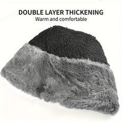 Winter Plush Brim Hat Thickened Warm Keeping Hat Coldproof & Windproof