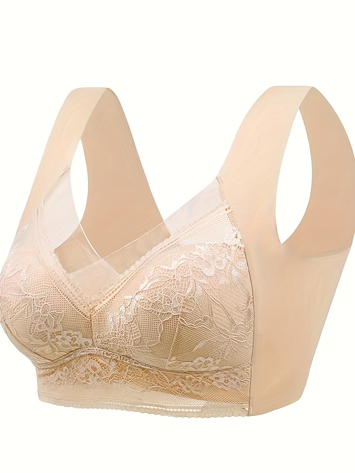 3pcs Lace Wireless Push Up Bras Comfy&Breathable