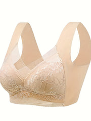 3pcs Lace Wireless Push Up Bras Comfy&Breathable