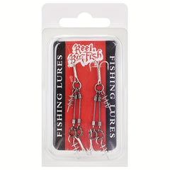 2set String Fishing Hook Barbed Triple Hooks Soft Lure Bait Fishhook Jig Rig