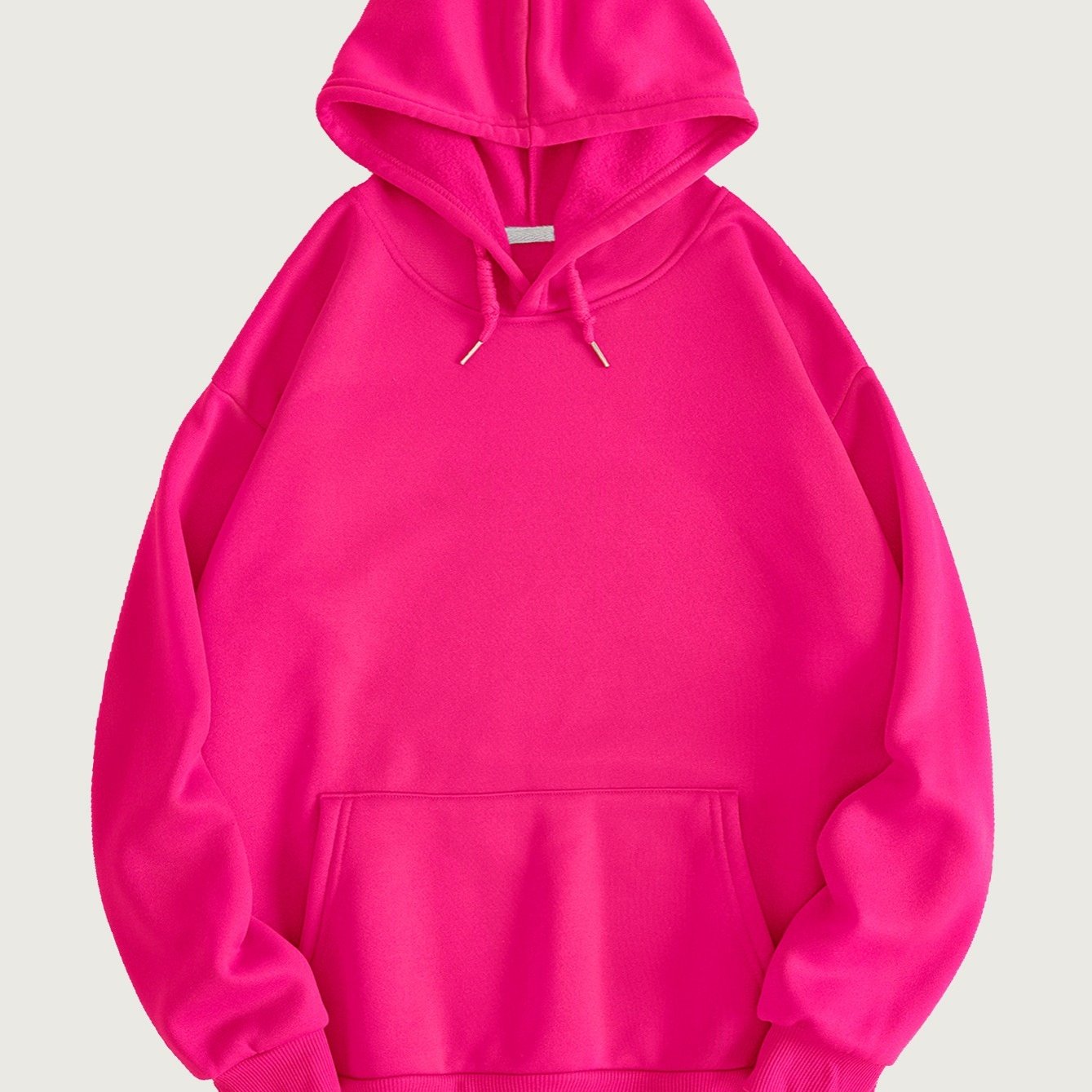 Solid Hoodie With Pocket Long Sleeve Casual Sweatshirt Women's Clothing