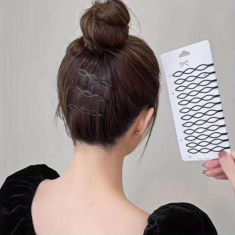 12pcs Hair Clip Broken Hair Fixed Artifact Hair Accessories For Girls