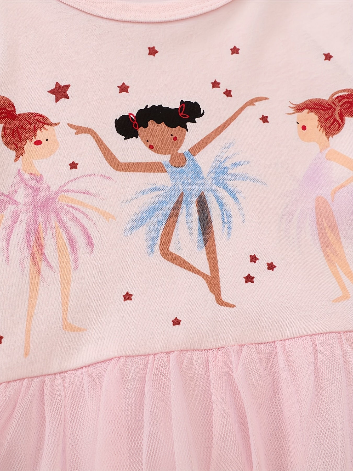 Toddler Girls Tutu Cotton Dress Dancing Girls Pattern Summer Dress