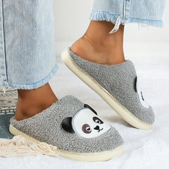 Women's Panda Slippers Plush Warm Slip-On Shoes