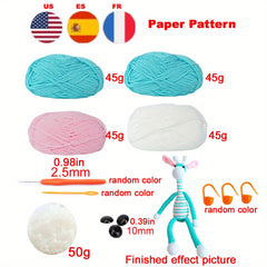 Unfinished Dog Crochet Kit Needlework Puppy DIY Knitting Amigurumi Crafts