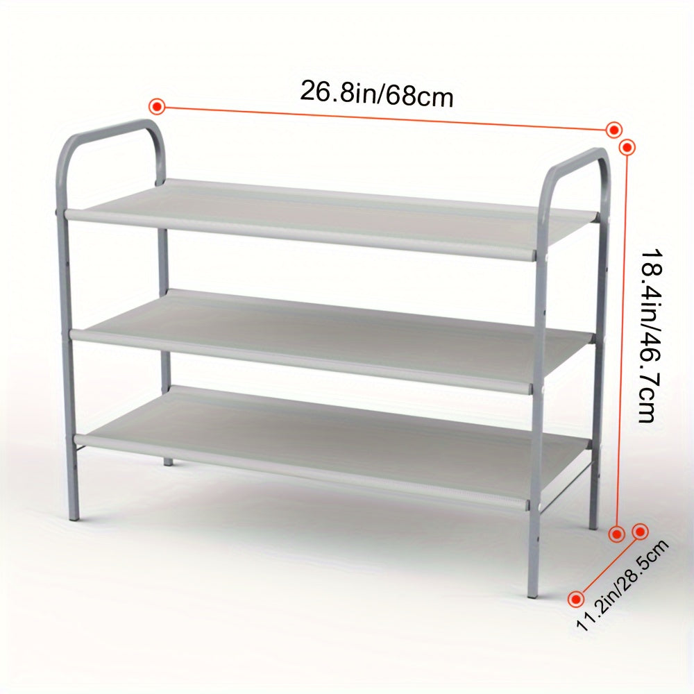 3 Tier Shoe Rack Storage Organizer Metal Tube Home Decor Gift Man Woman