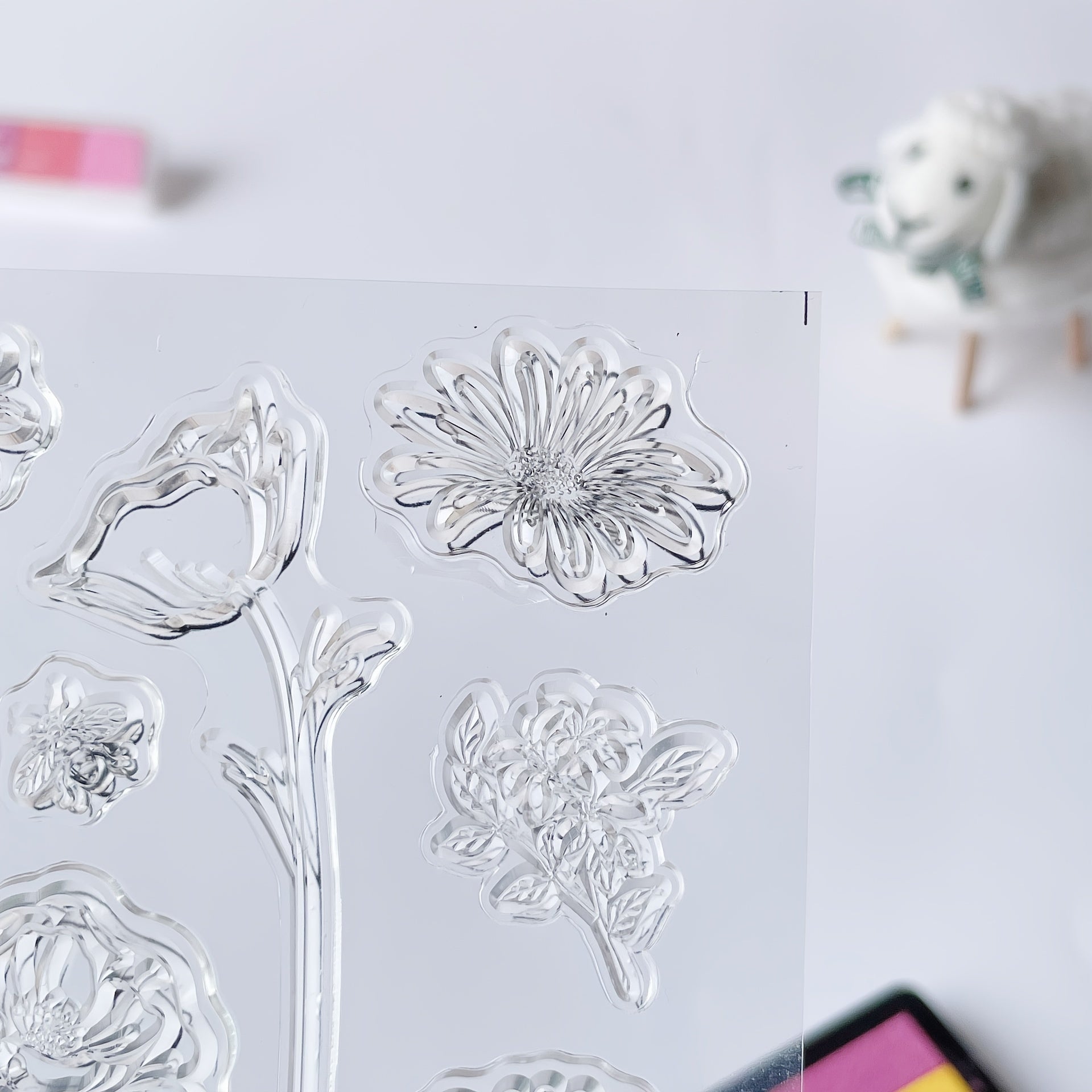 Flower Transparent Silicone Stamp Seal Gift For Boys And Girls