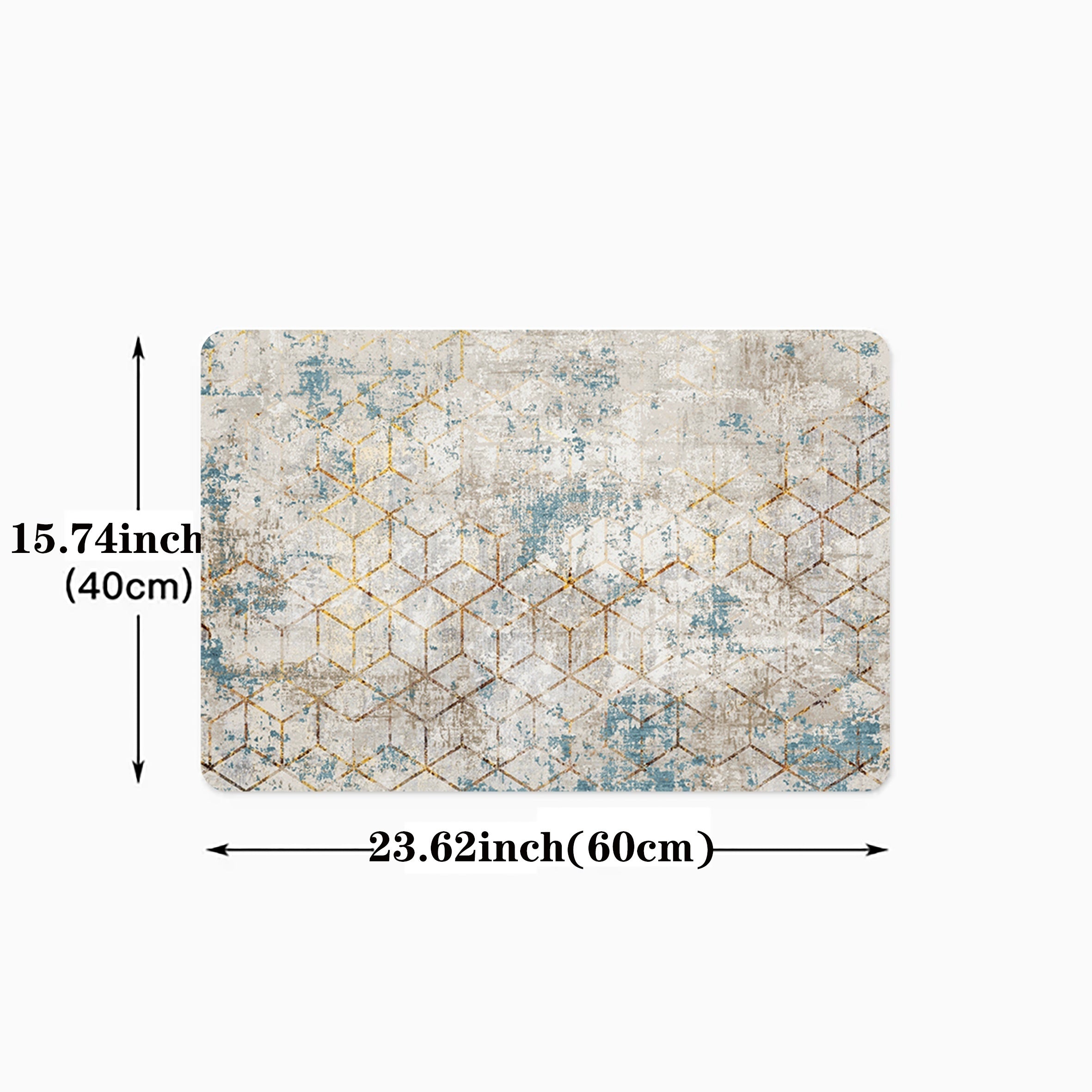 Absorbent Anti Slip Kitchen and Bath Mat Modern Abstract