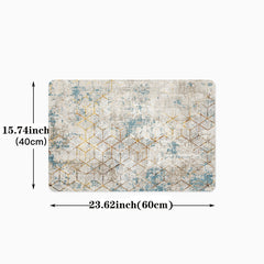 Absorbent Anti Slip Kitchen and Bath Mat Modern Abstract