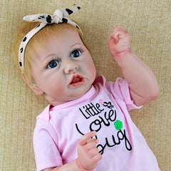 22" Lifelike Rubber Body Reborn Doll Pure Hair Simulation Baby Doll