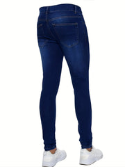 Men's Distressed High Stretch Denim Pants