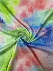 Casual Tie Dye 2pc Set V Neck T-shirt & Slim Pants Outfit