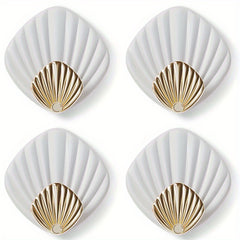 4pcs Seashell Wall Hooks Nautical Home Decor