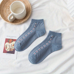 Floral Print Crew Socks for Women