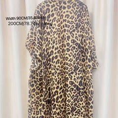 Leopard Print Large Shawl Vintage Cape Classic Windproof Cape Vintage Cardigan