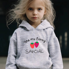 Strawberries Print Girls Hoodies Jogger Pants Set Sports