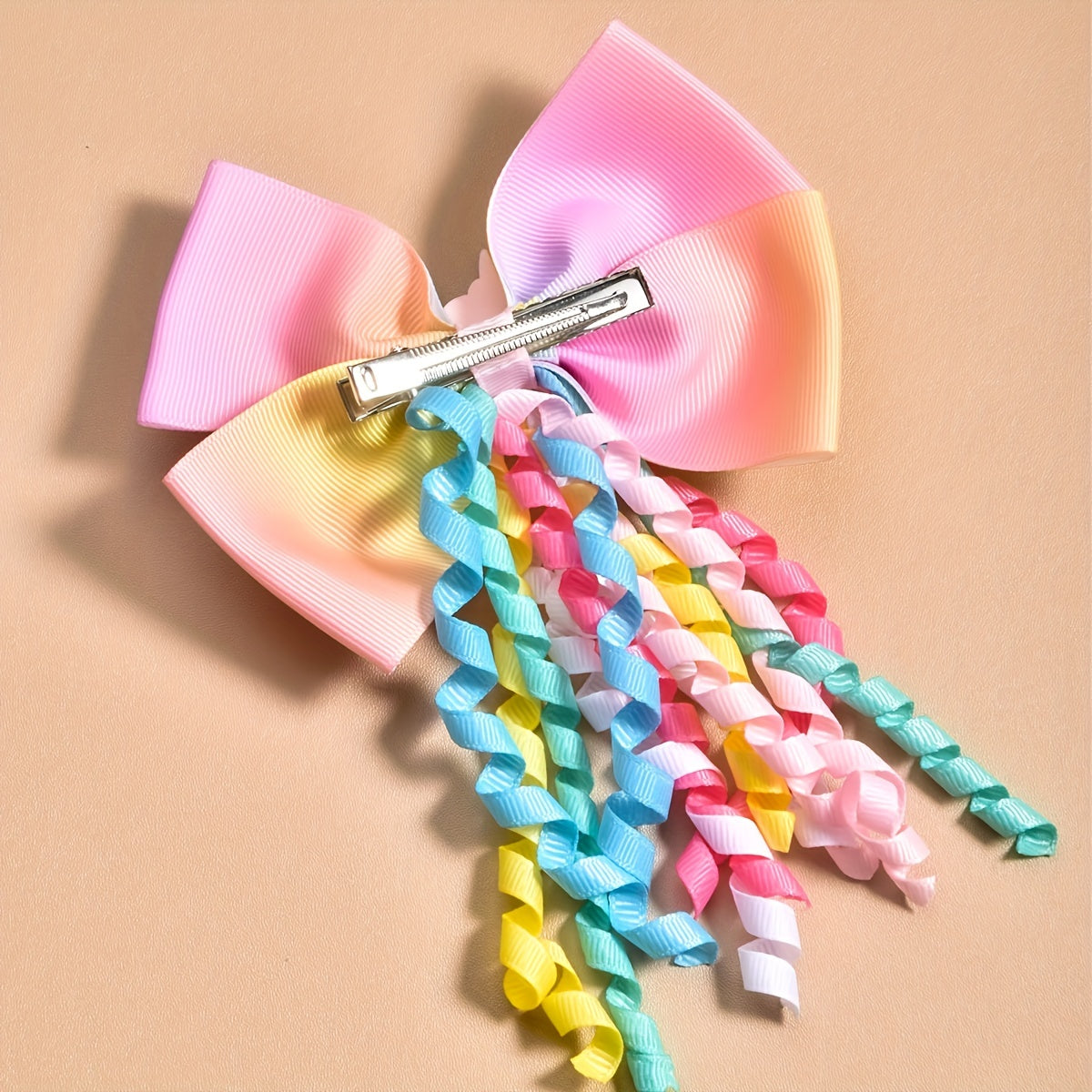 Girls Rainbow Bowknot Tape With Unicorn Charm