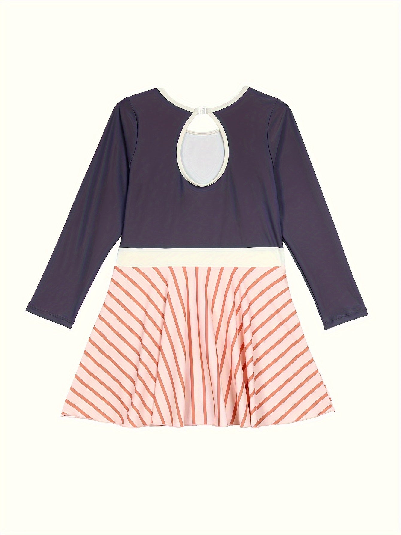 Girls Cartoon Graphic Long Sleeve Swimwear Bathing Suit
