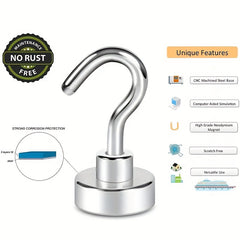 10pcs Strong Magnetic Hooks 11 34KG Heavy Duty For Hanging Grill Kitchen Fridge