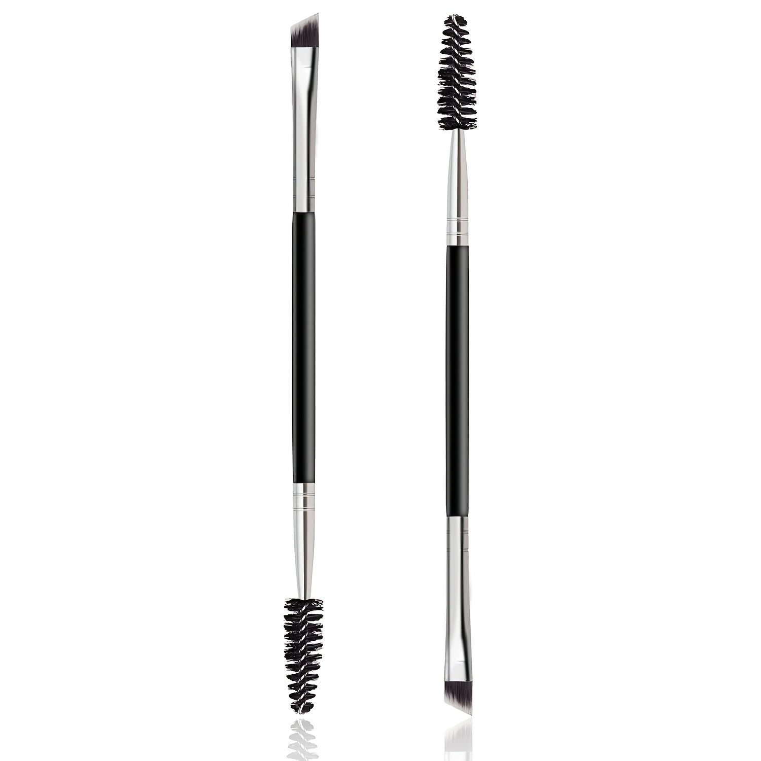2 Pcs Double Ended Eyebrow Brush & Spoolie for Brow Powder