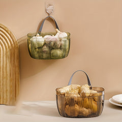 Wall Mounted Storage Basket Kitchen Shelf Box Onion Ginger Garlic Hanging Basket
