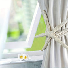 Natural Starfish Curtain Tiebacks for Home Decor