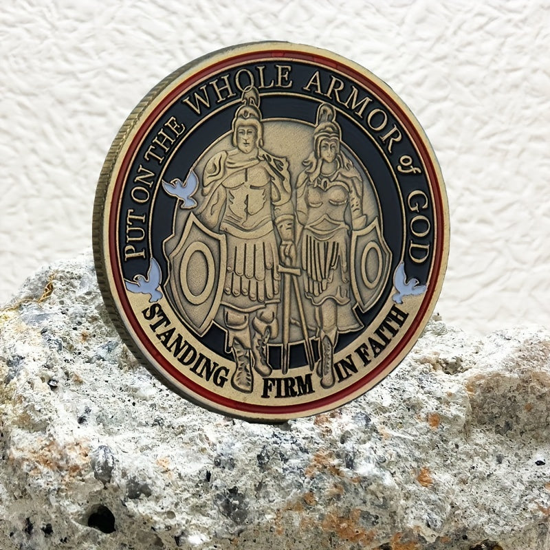 Armor of God Standing Firm in Faith Challenge Coin Collection Gift Coin