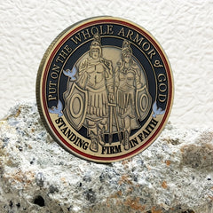 Armor of God Standing Firm in Faith Challenge Coin Collection Gift Coin