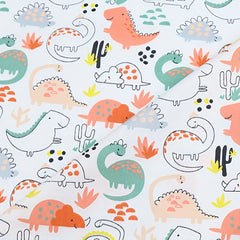 8pcs Dinosaur Cotton Fabric Set 19.6x19.6 Quilting Craft Precut Square Sheet