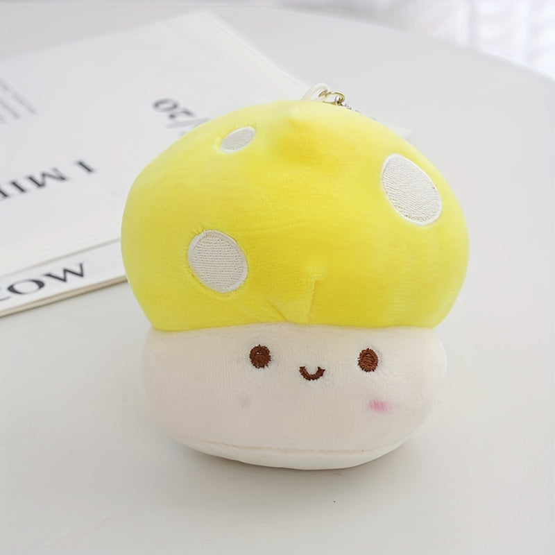 Mushroom Plush Toy Keychain Doll Couple Bag Pendant Plush Doll