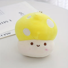Mushroom Plush Toy Keychain Doll Couple Bag Pendant Plush Doll