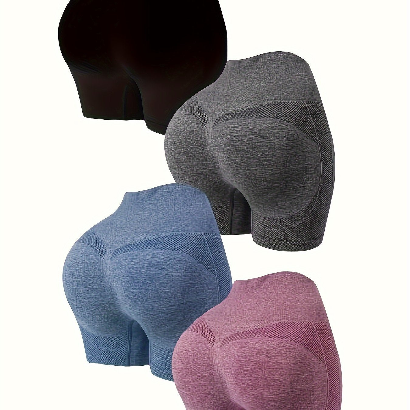 4pcs High Waist Quick Drying Yoga Shorts