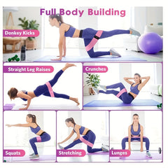 3pcs Yoga Elastic Stretching Bands Hip Exercise Tension Bands