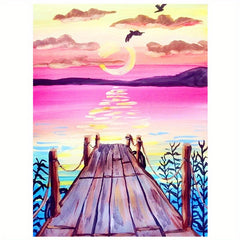 Adult Diamond Painting Kit DIY 5D Round Cartoon Diamond Art 30x40cm Landscape