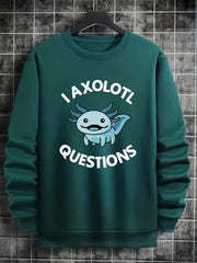 Kid's AXOLOTL Print Sweatshirt Crew Neck Long Sleeve Top
