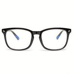 Square Frame Reading Glasses Spring Hinge Anti UV Light Blocking Glasses