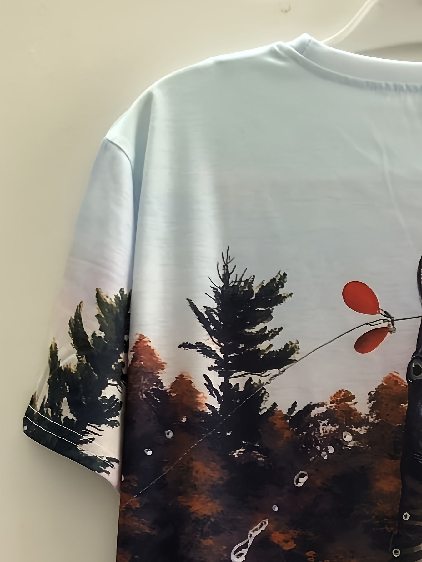 Fish 3D Pattern Print Men's Short Sleeve T-shirt Graphic Tee