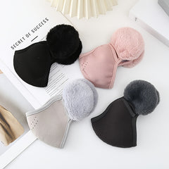 Winter Cycling Face Mask Unisex 3D Ear Protection Cover Knit Polyester