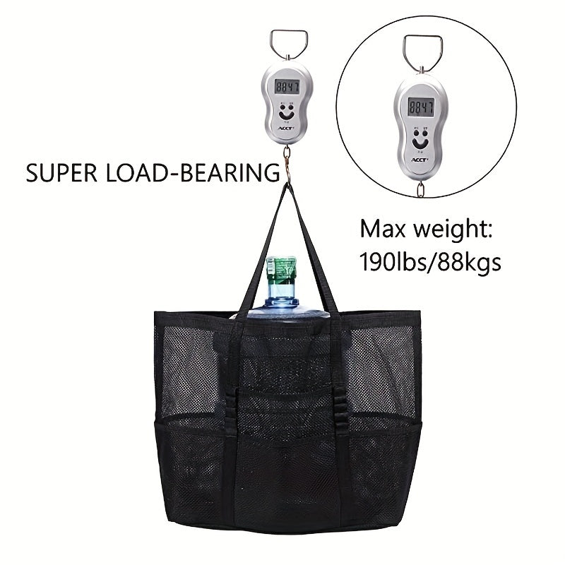 Beach Mesh Bag Portable Toiletry Travel Bag Family Camping