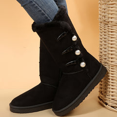 High Top Snow Boots for Women Winter Warm Hiking Boots