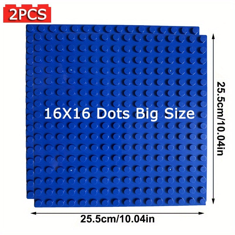 Building Blocks Base Plate 16x16 Studs Big Size 2pcs Set Educational Toys
