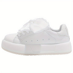 Women's Skate Shoes Bow Decor Lightweight Platform Sneakers
