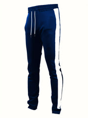 Patchwork Vertical Block Men's Drawstring Sweatpants
